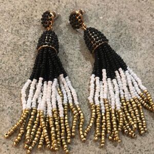 Bohemian Rockstar Seed bead Tassel earrings.